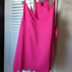 Pink Open Back Tank Top